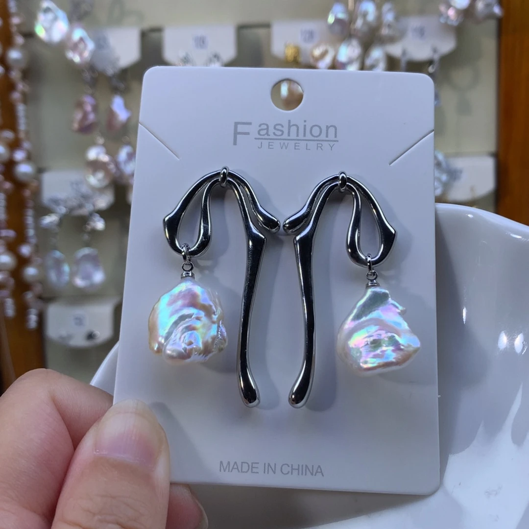 合金耳饰淡水珍珠福利3074