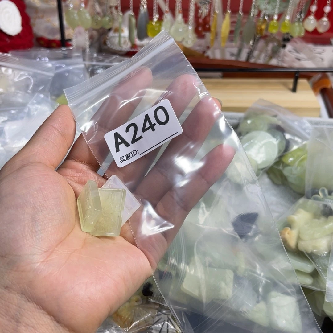 蛇纹石玉发饰未镶嵌丝**缘