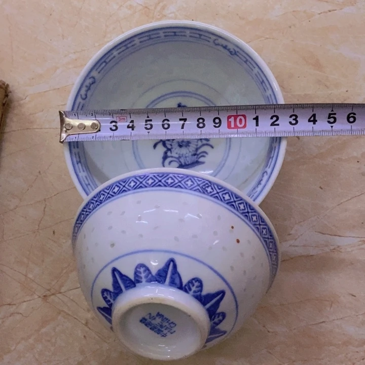 摆件2个12.5厘米玲珑兰花碗