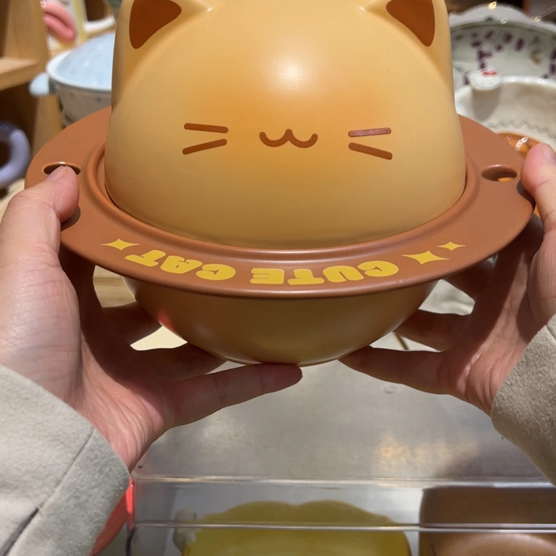 猫咪泡面碗陶瓷的