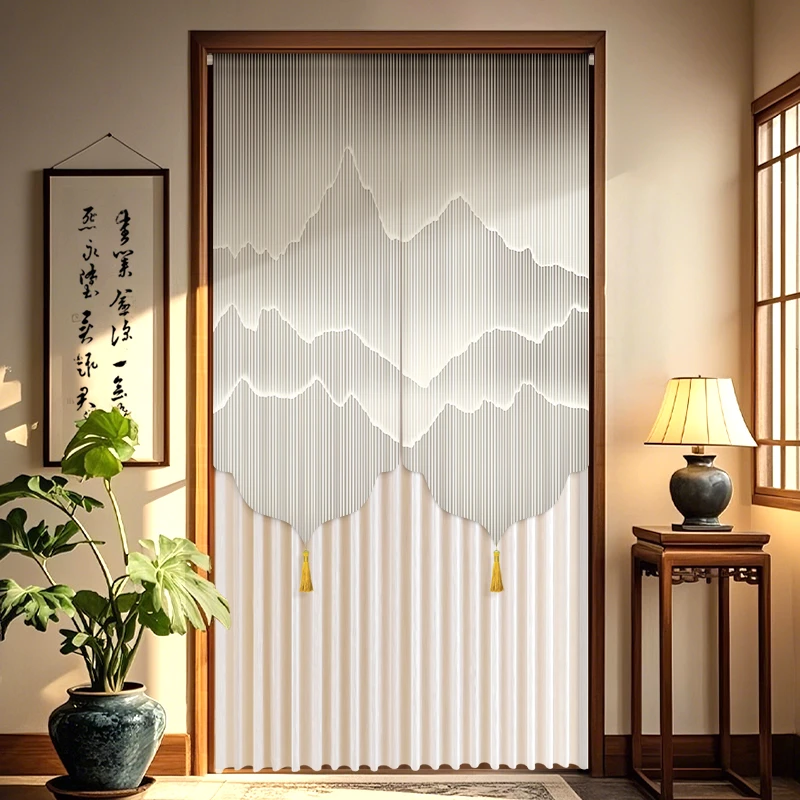 玄关门帘2025新款高档高级感家用客厅过道入户防隐私隔断帘遮挡帘