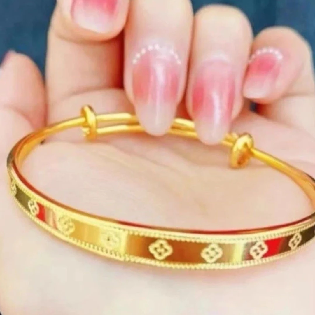 合金手镯 （四叶草推拉款）女士新款经典百搭饰品时尚潮流轻奢