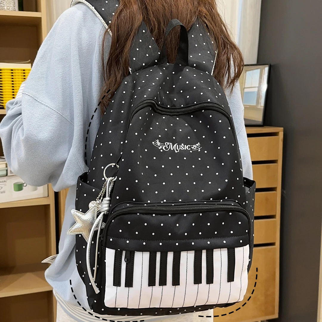 小众原创书包女初中生简约高中女生双肩包小学生高颜值轻便背包