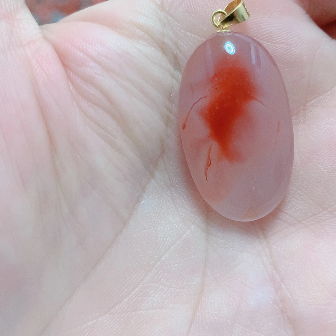 吊坠(不含链)银S925镶嵌南红玛瑙
