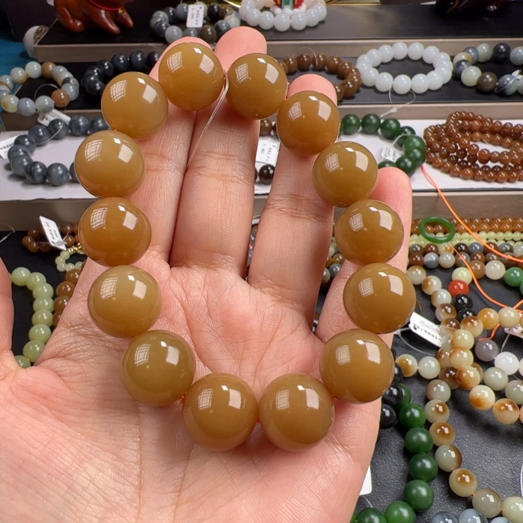 和田玉手链未镶嵌只***河