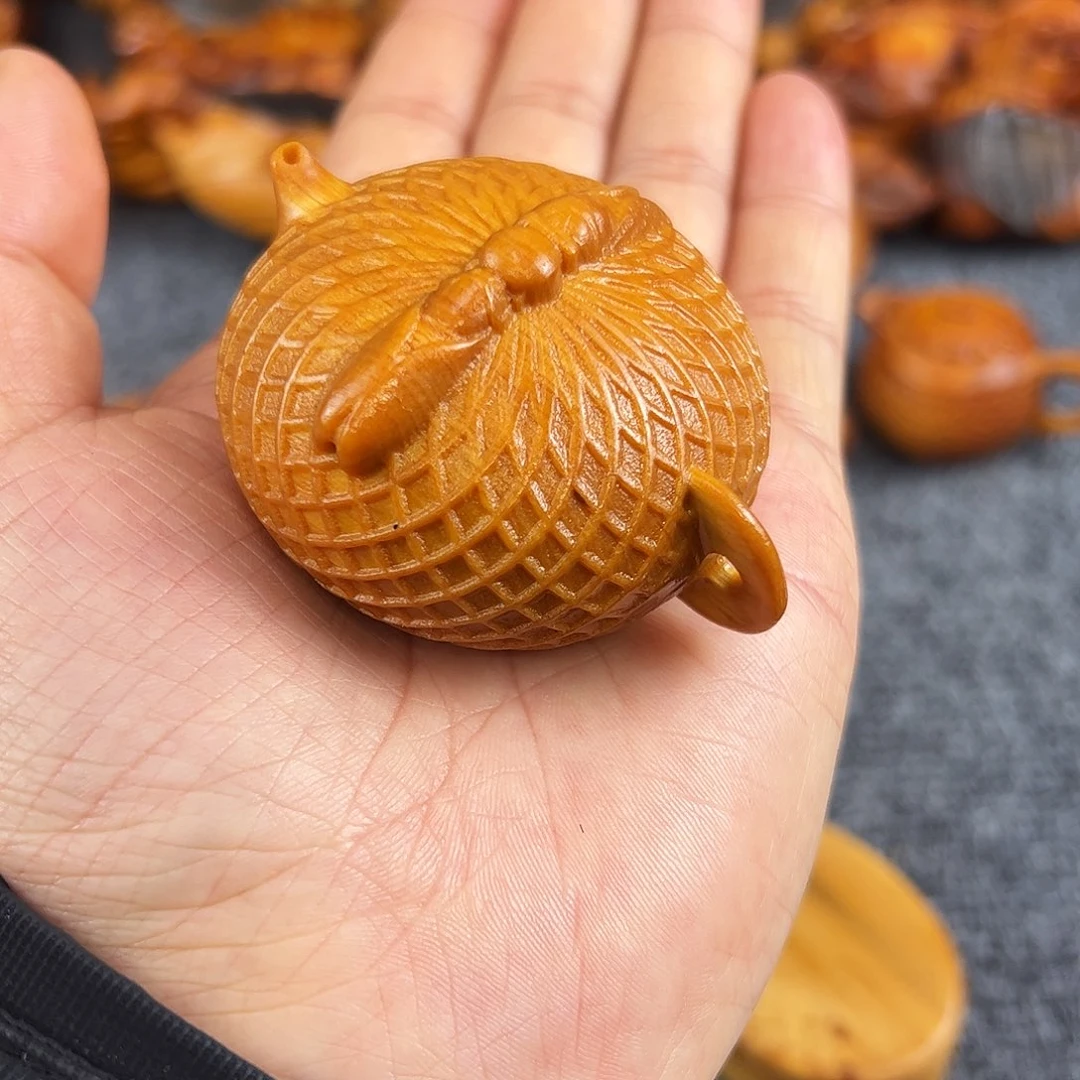 柏木太行崖柏溏心手把件壶