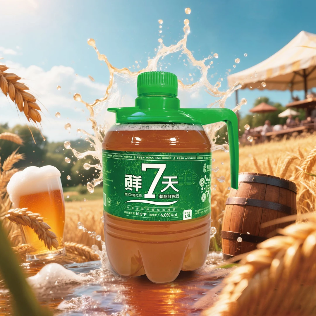 青岛青西金啤鲜7天德式淡色拉格 鲜啤精酿原浆 1.5L 啤酒节同款