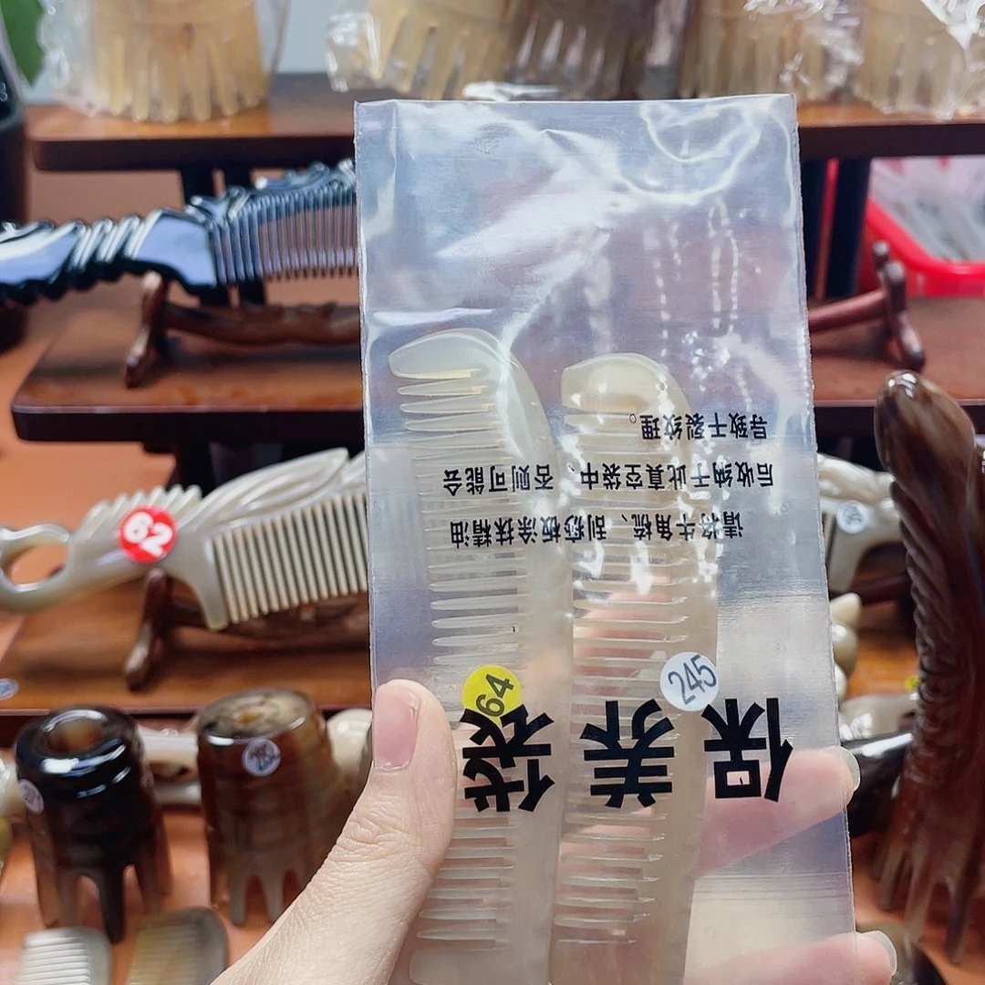 纯手工制作牛角梳64245