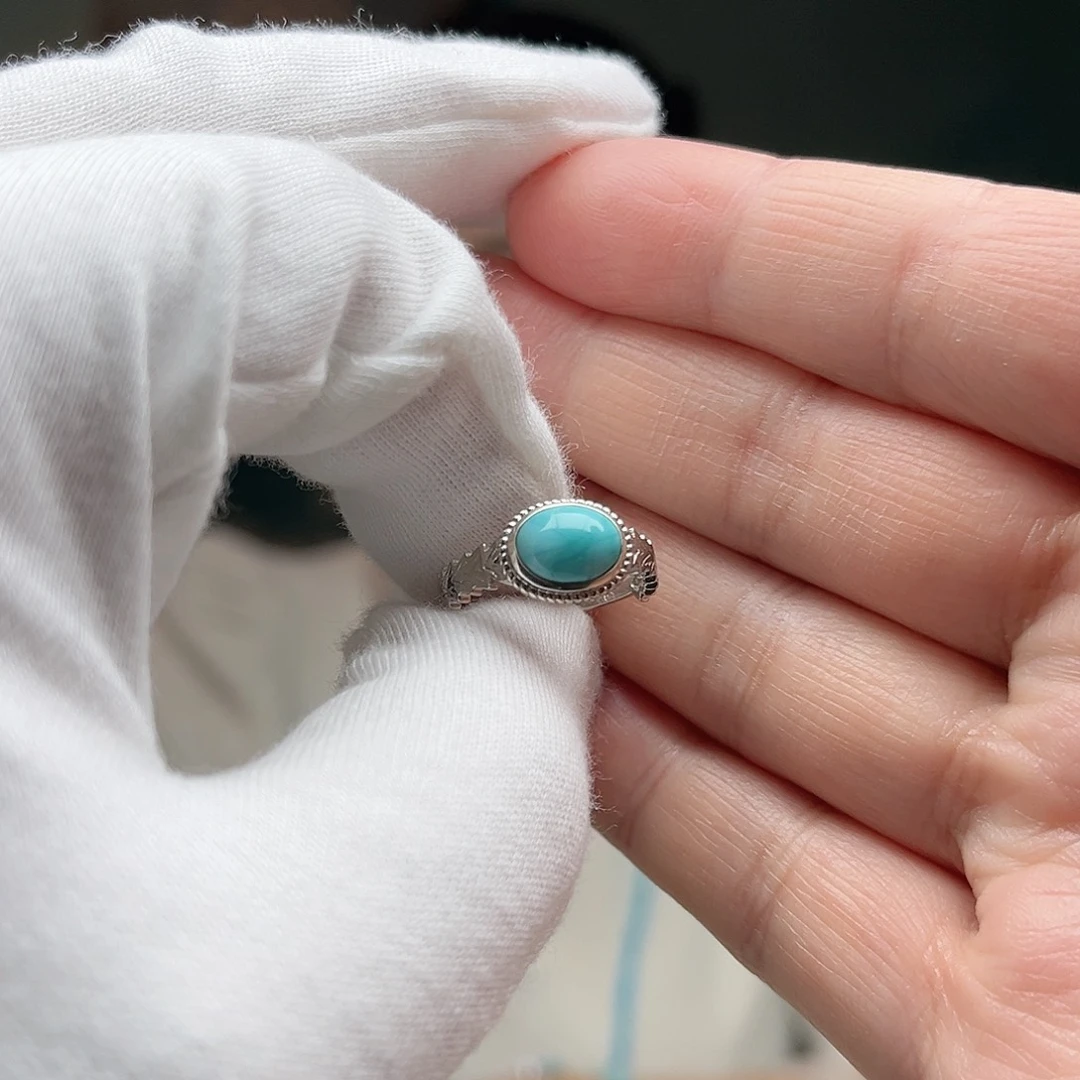 绿松石珠宝奇石银S925镶嵌