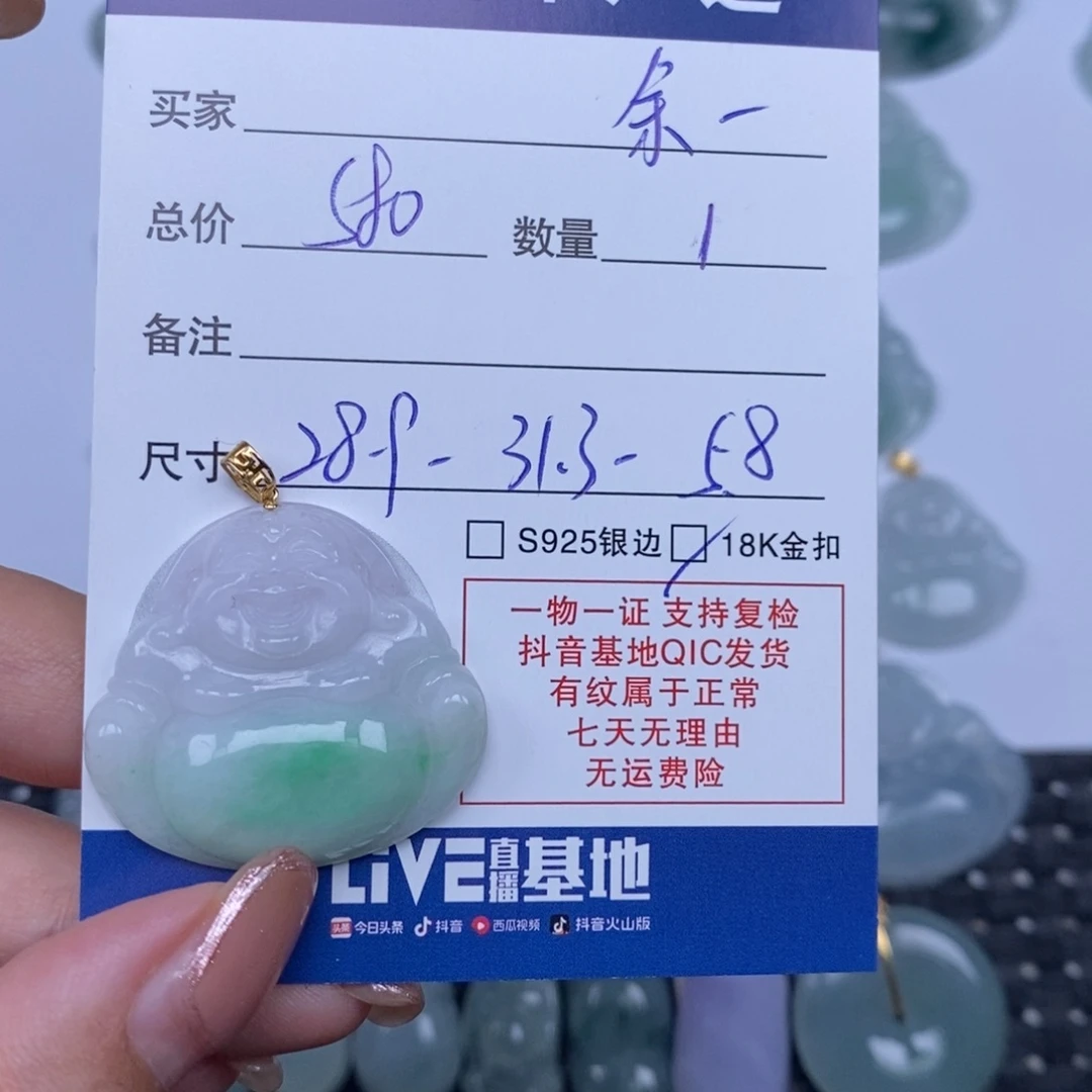 余***就翡翠未镶嵌颈饰天然翡翠