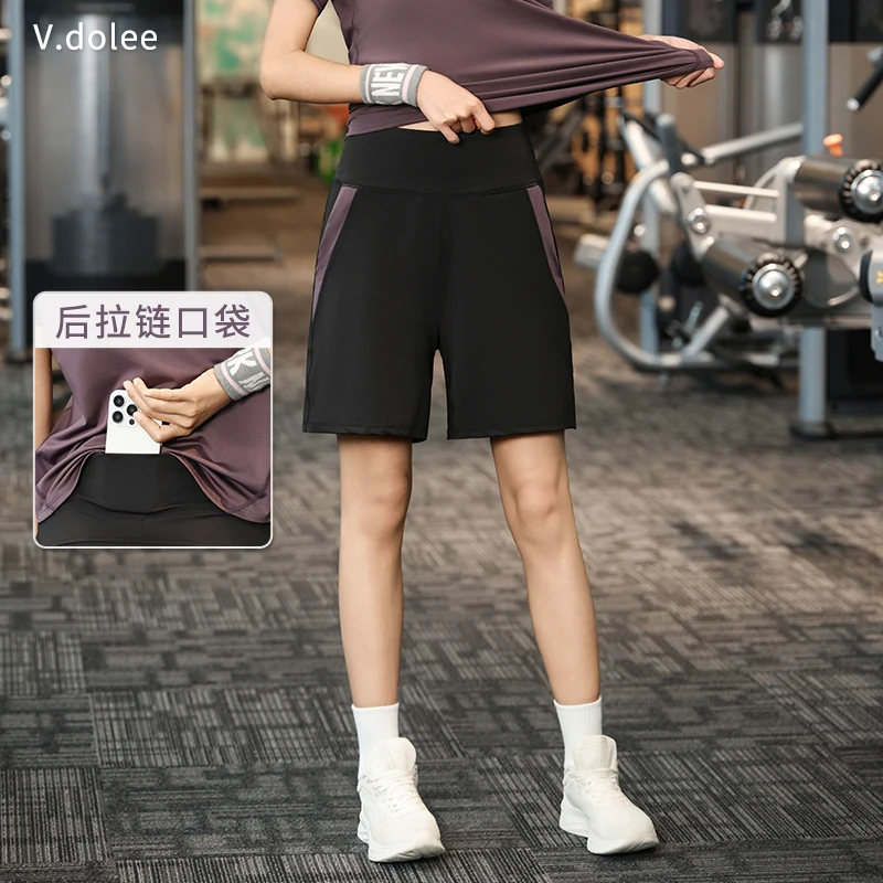 【带手机口袋短裤】女士专业跑步裤速干运动健身瑜伽裤2025新款6582
