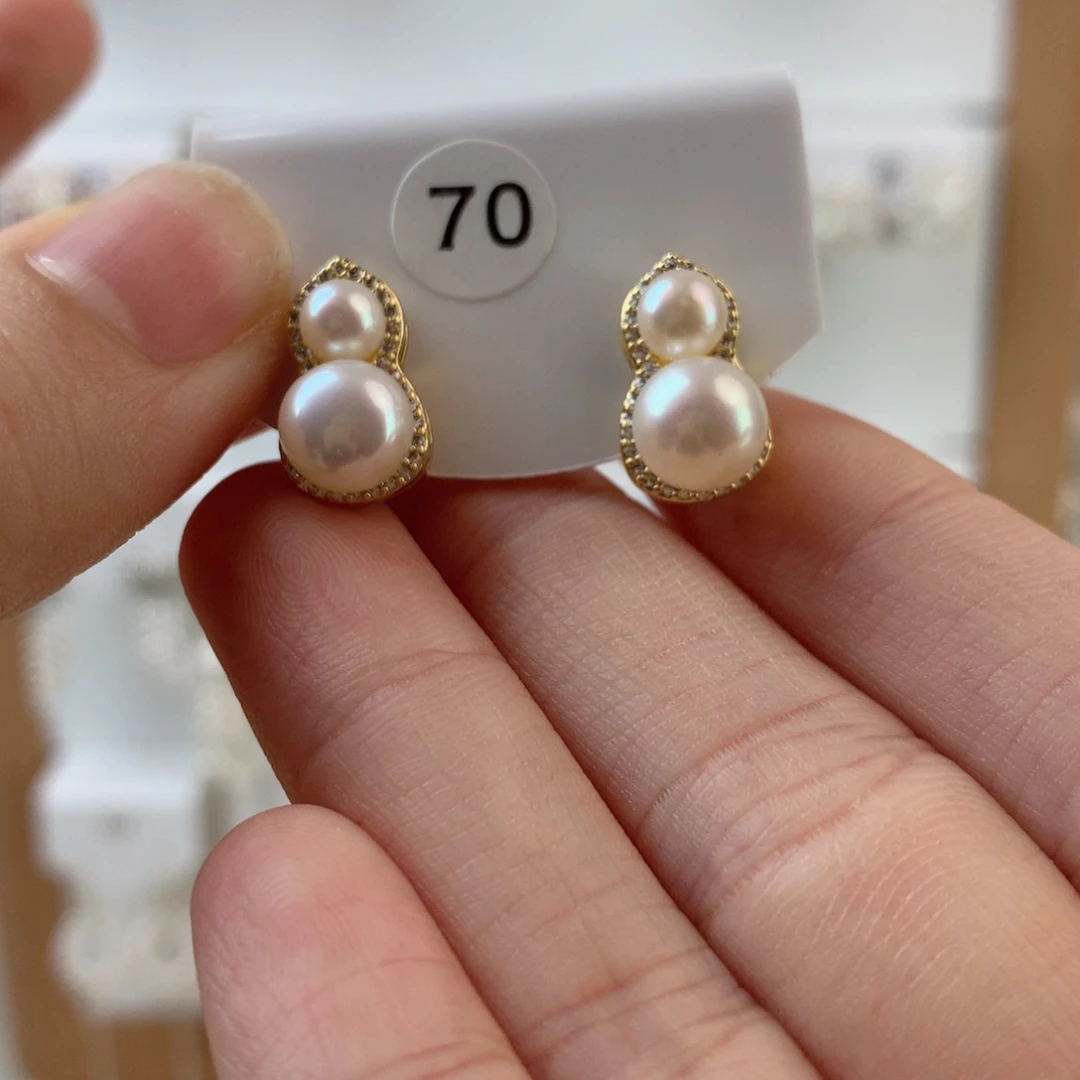 未镶嵌耳饰淡水珍珠