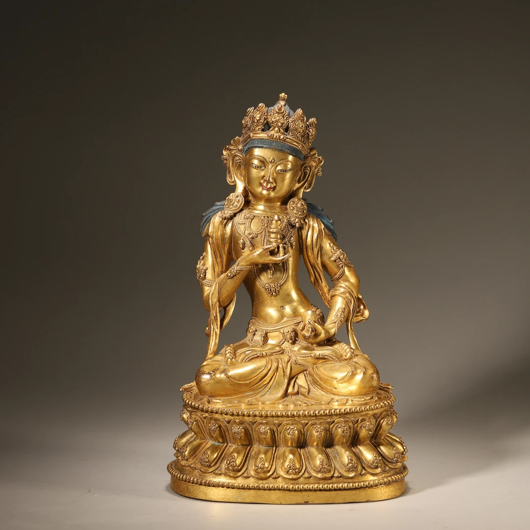 Lot23明代 铜鎏金金刚萨埵造像