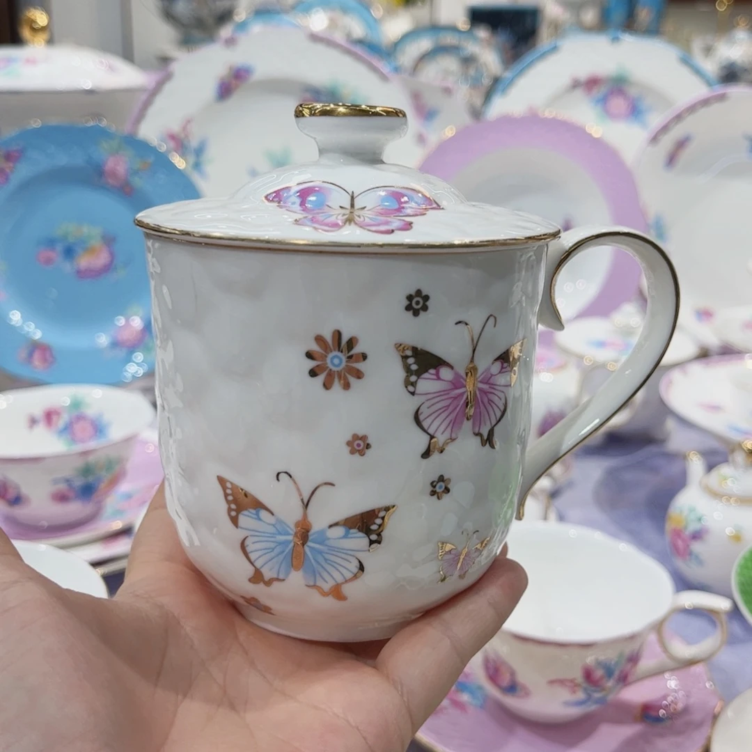 36%以上骨粉骨瓷马克杯带盖