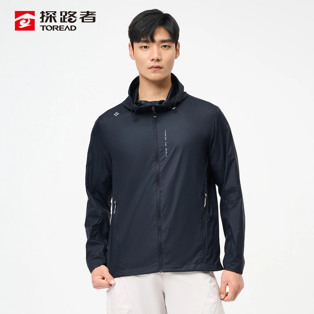 探路者防晒衣25春夏男士透气防紫外线UPF50+皮肤衣TAZZCN81844