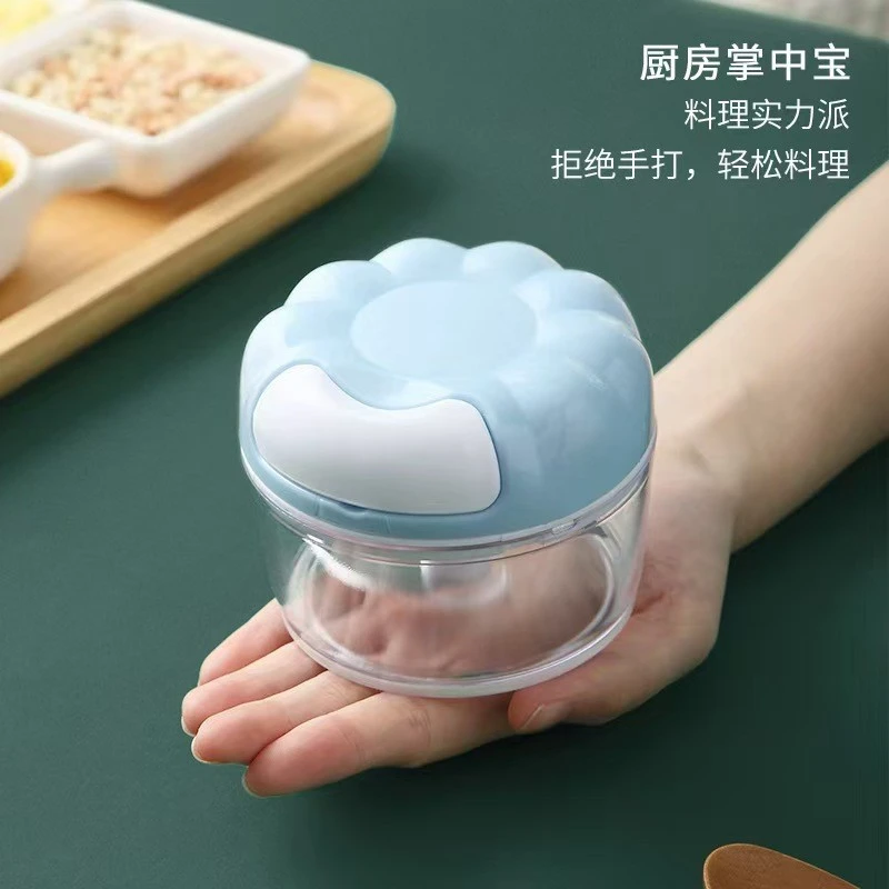 家用拉蒜神器切压蒜手动搅碎机厨房捣蒜泥迷你辅食机蒜蓉搅碎机