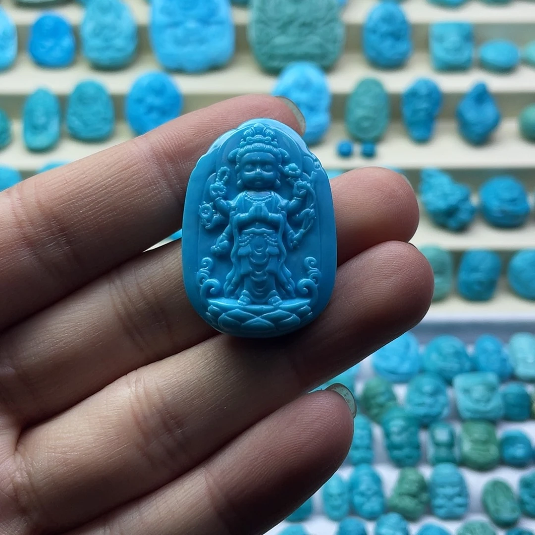 绿松石未镶嵌颈饰