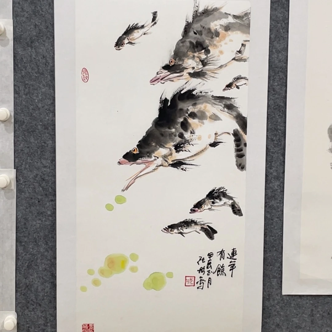 国画年年有余家居挂画