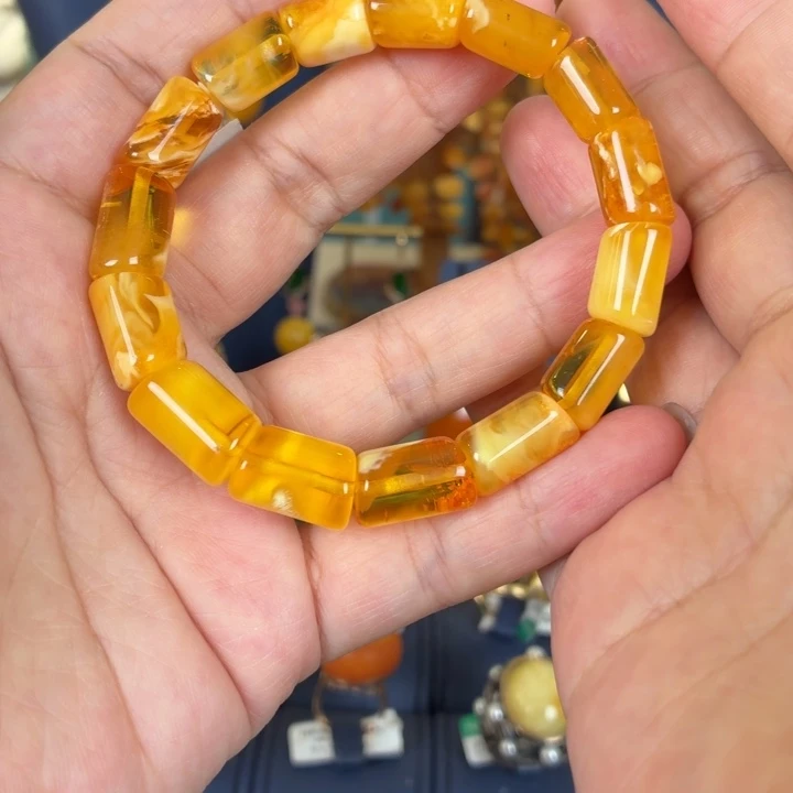 手链琥珀未镶嵌妖孽珀