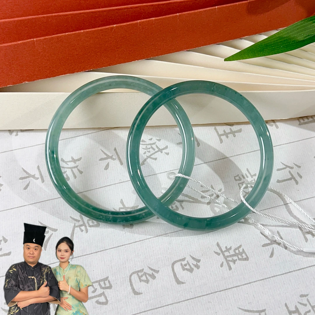 【瑶瑶专属】翡翠蓝水叮当镯多样性发一6*5 (51-62#) KV0010699