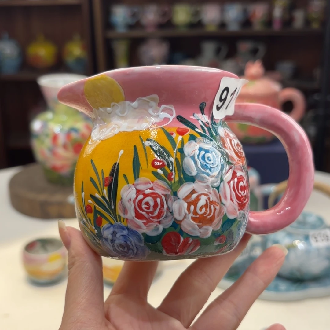 景德镇手绘高温釉下彩陶瓷茶具