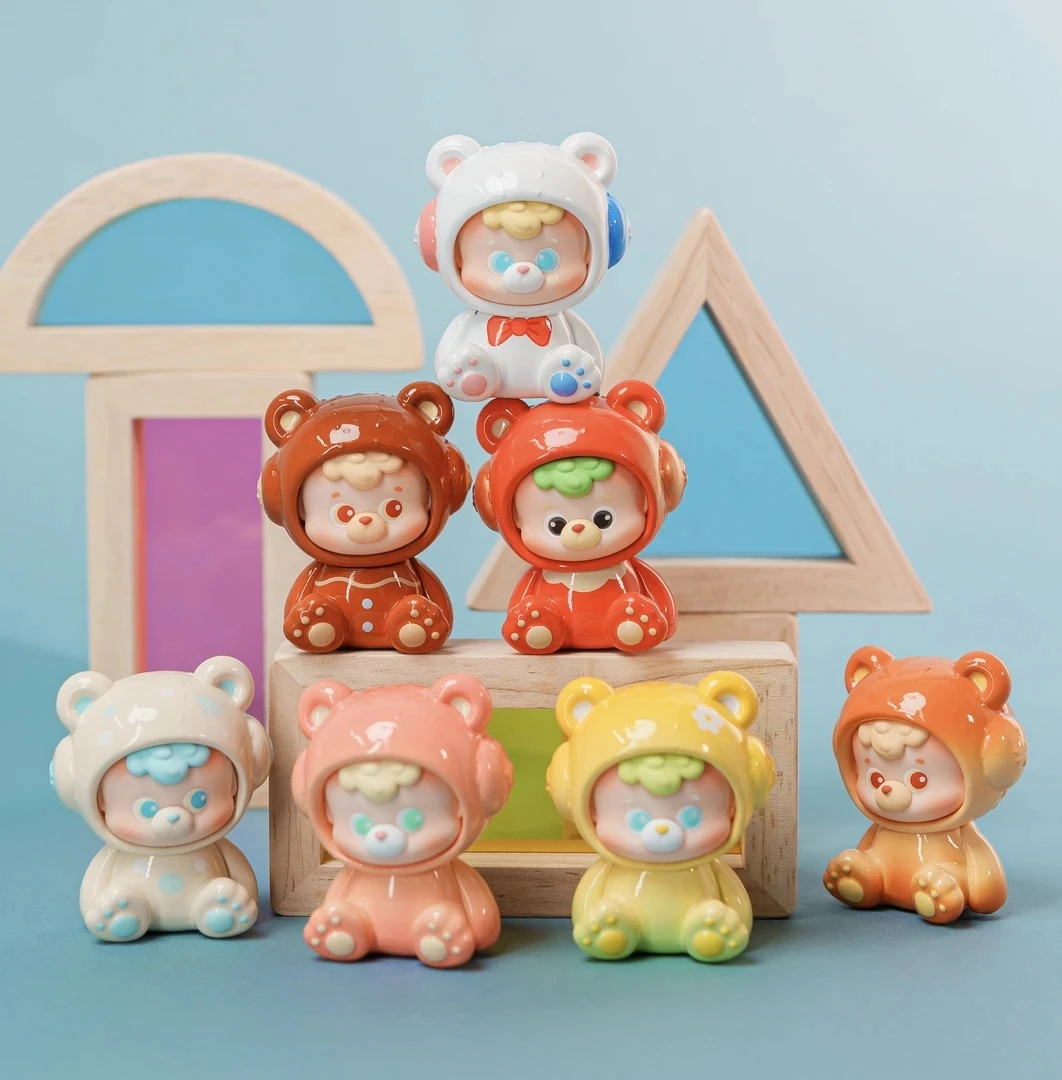 【拆盒】diudiu baby你的小熊冬日系列潮玩盲盒可爱摆