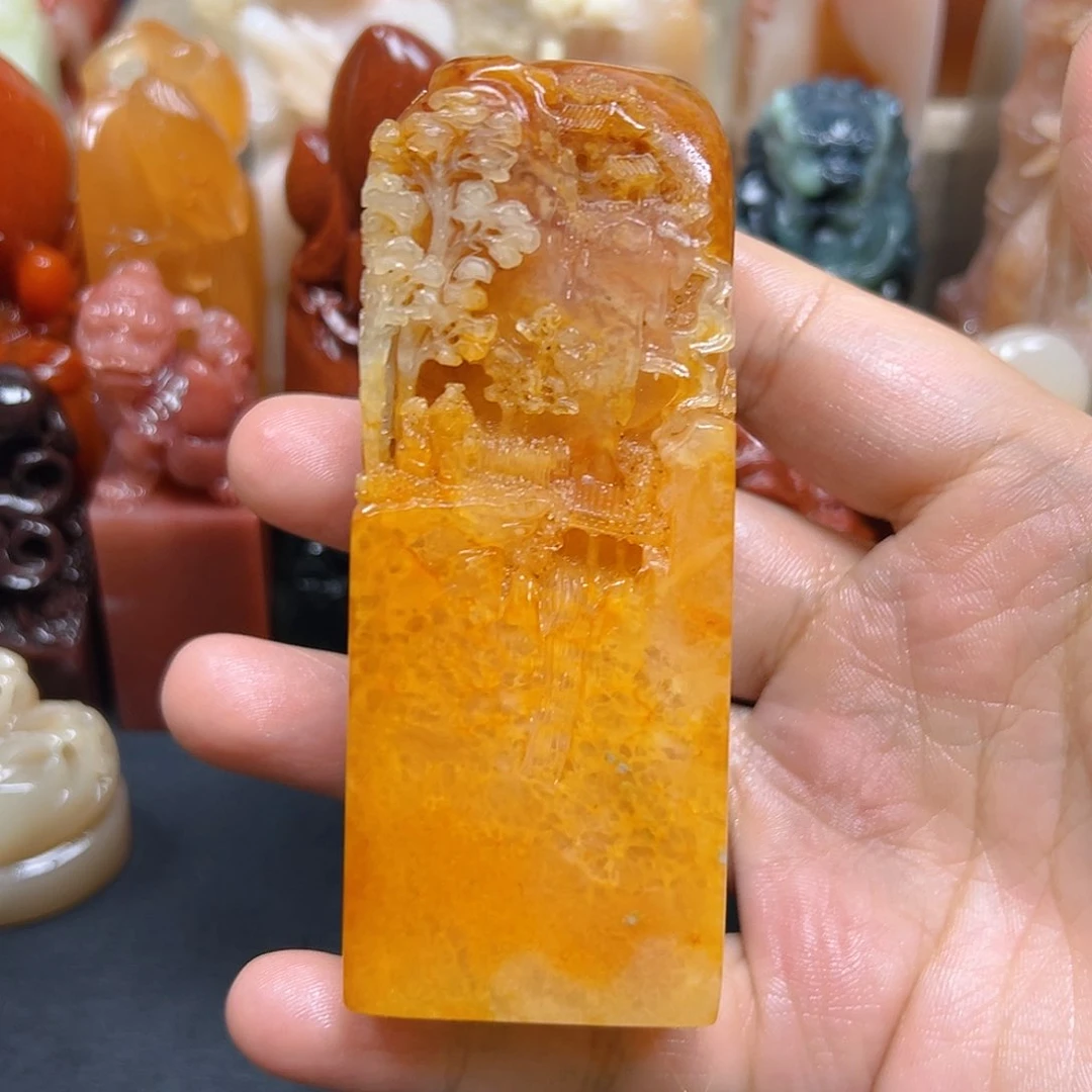 寿山石天****8印章雕刻工艺