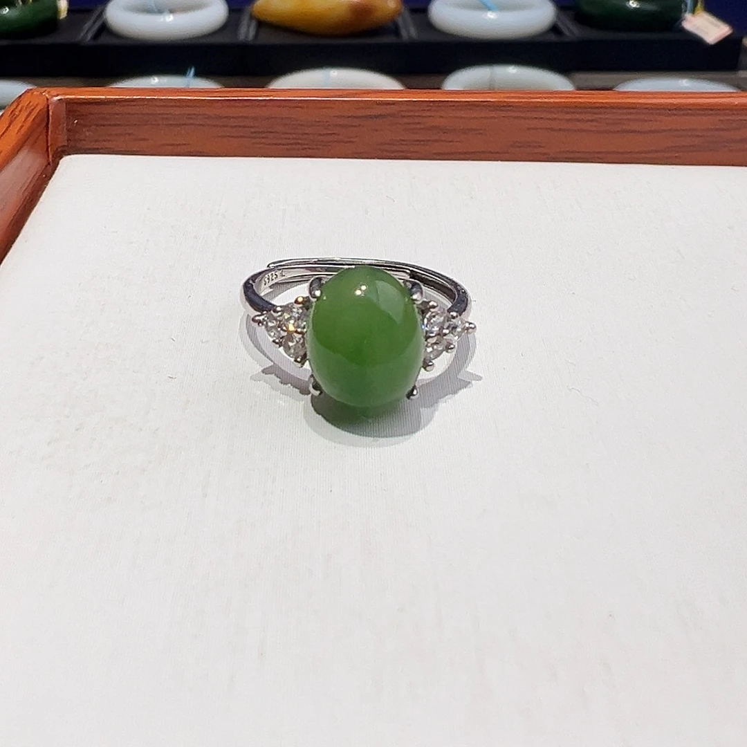 和田玉（碧玉）未镶嵌戒指