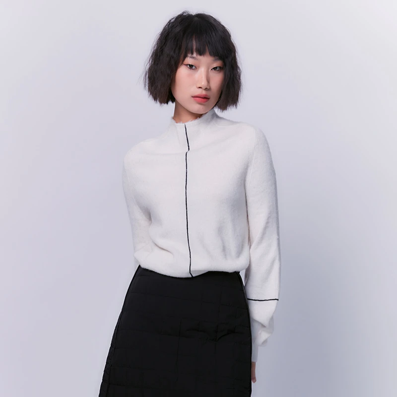 NAMO.T原宿风纯色半高领毛针织衫ND4509183