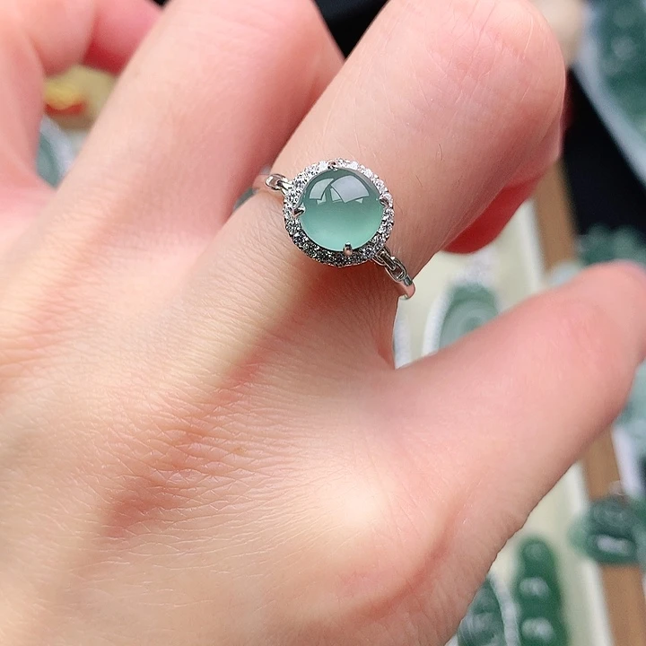 颈饰银S925镶嵌翡翠吊坠