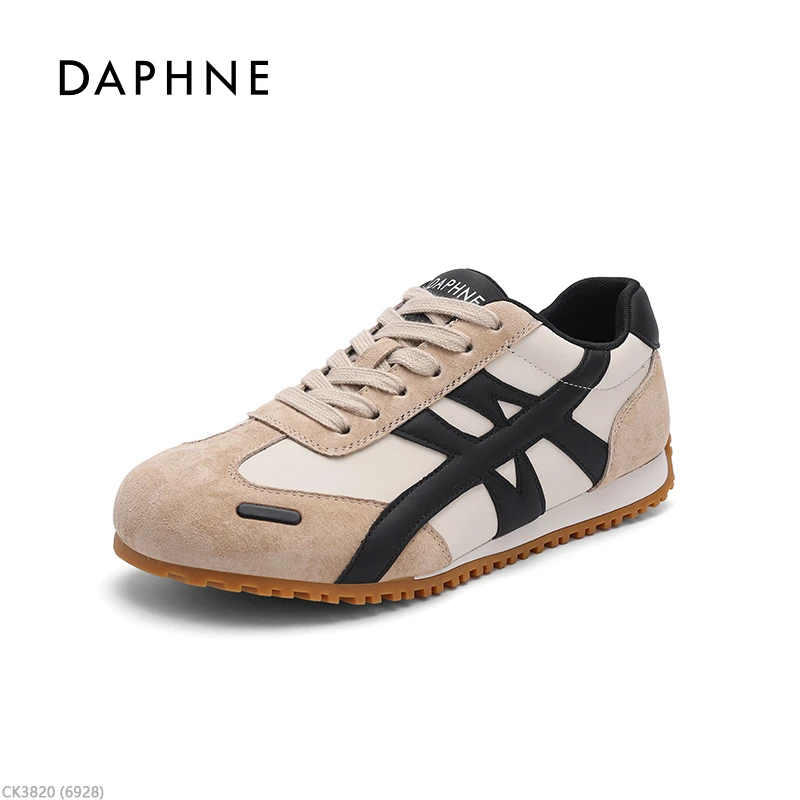 达芙妮复古风拼色透气时尚德训鞋2025秋季新款潮流防滑时尚休闲鞋