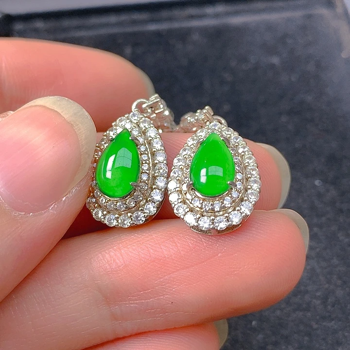 翡翠银S925镶嵌颈饰