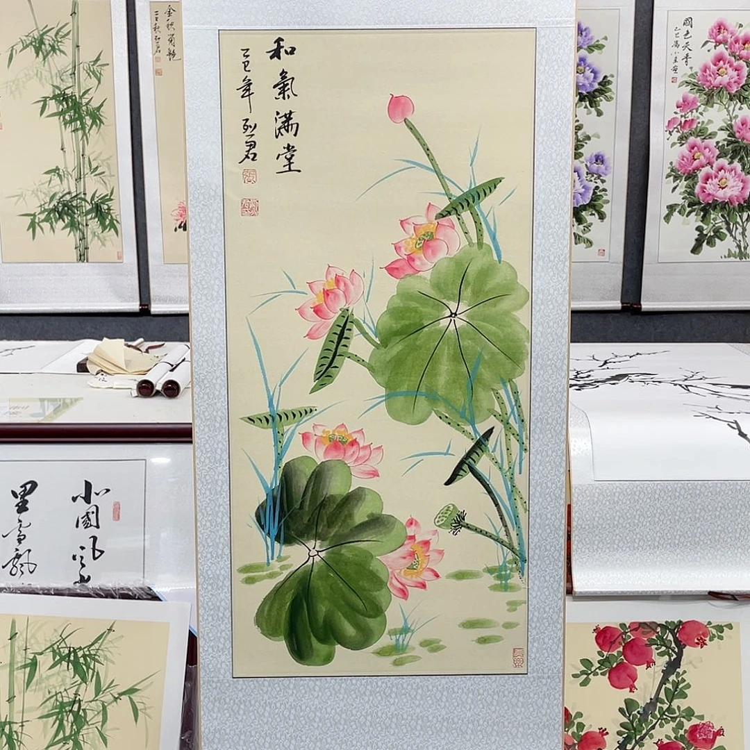 国画手绘手写作品