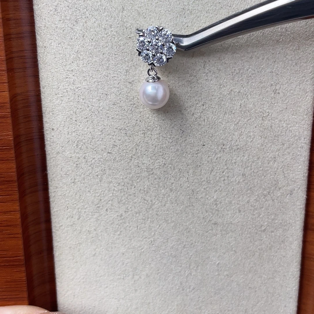 海水珍珠吊坠(不含链)银S925镶嵌