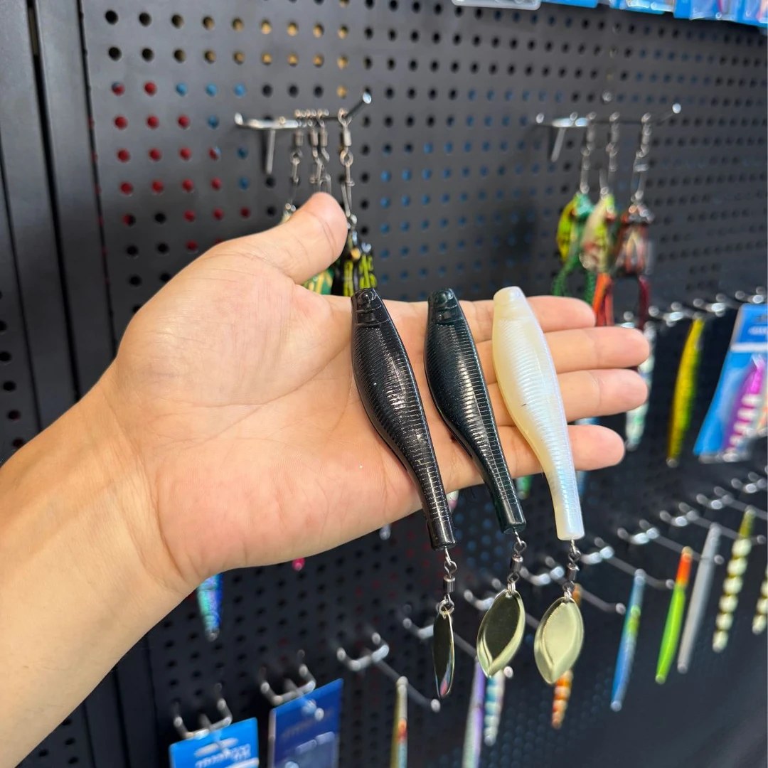 环途弹道亮片T尾路亚黑坑石斑盲曹海钓场专用耐撕咬软饵