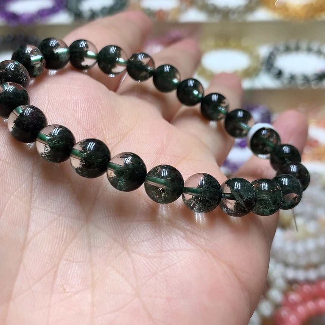 未镶嵌手链水晶绿幽灵聚宝盆