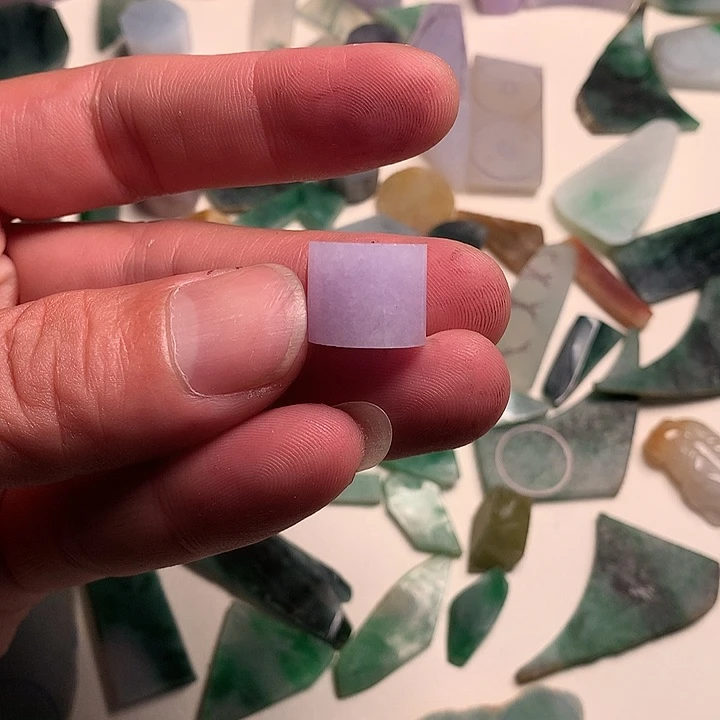 翡翠未镶嵌挂件满紫珠子，可做转运珠