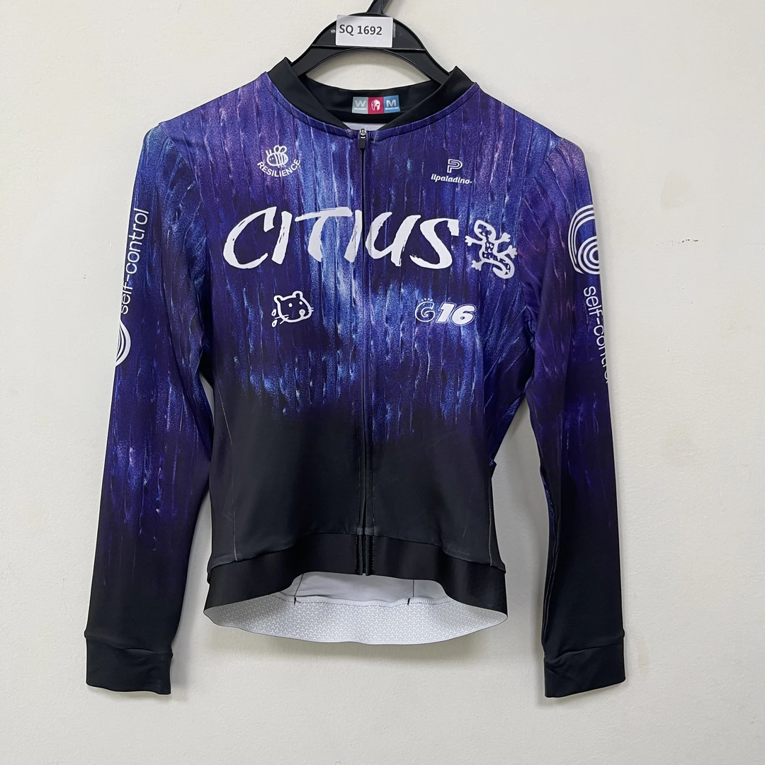 SQ 1692【紫幻竞技版短款牛奶丝】骑行服高弹薄款男士女士
