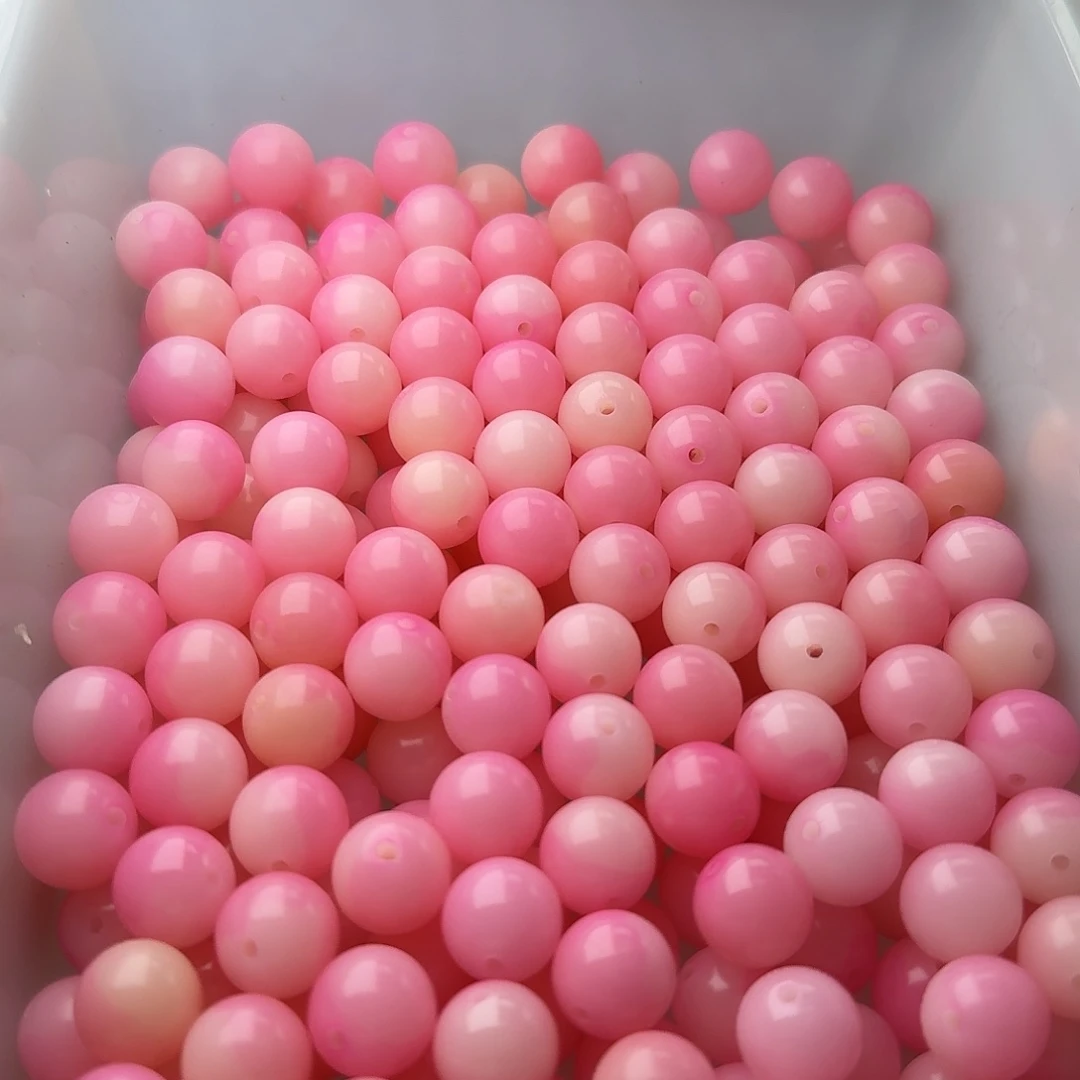 吊坠菩提根/象牙果50颗蜜桃粉12圆