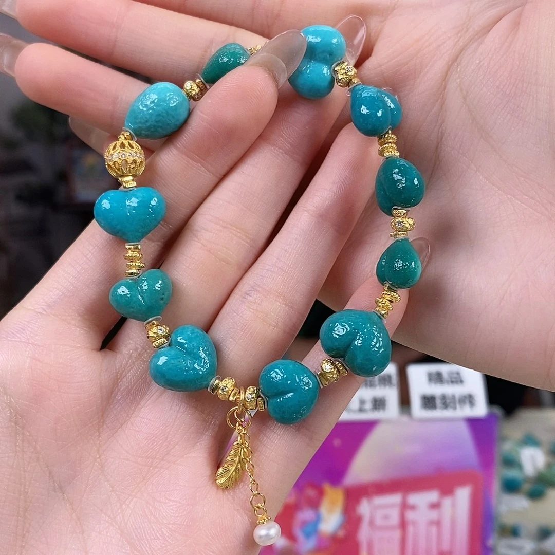 绿松石银S925镀金镶嵌珠宝奇石