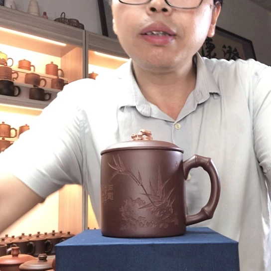 腊***月茶杯紫泥微瑕容量450