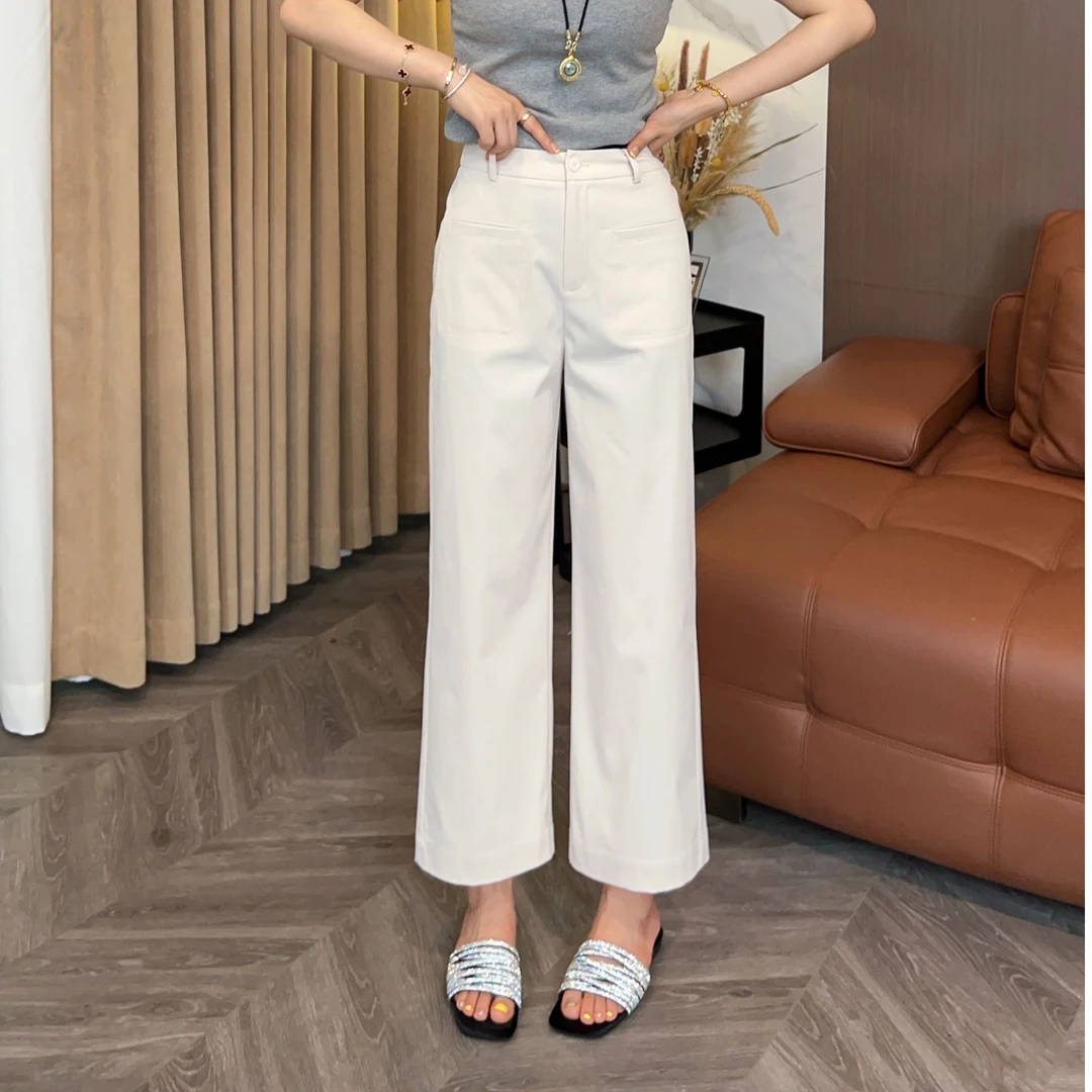 DHR COLLECTTIONS豆豆7【面膜裤】夏季9分窄版直筒休闲裤女-D61185