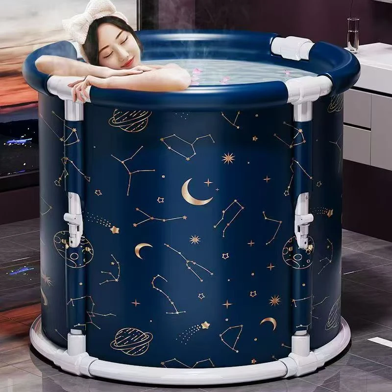 批发客户拍样专用【双人80*65】PVC管折叠成人推荐秒折叠加厚泡澡桶