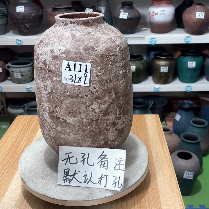 红陶手工制作工艺花盆