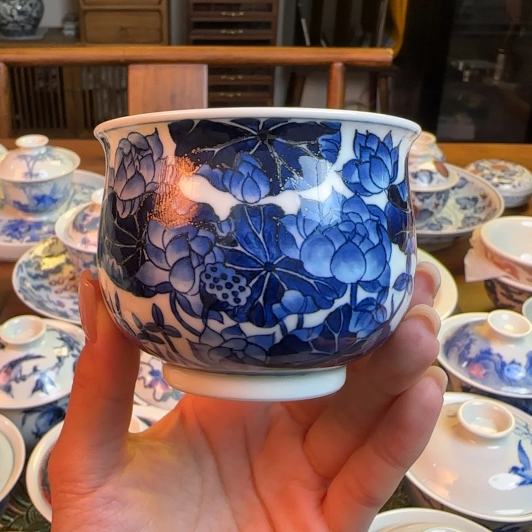 杯微瑕重工满荷卢氏杯纯手绘