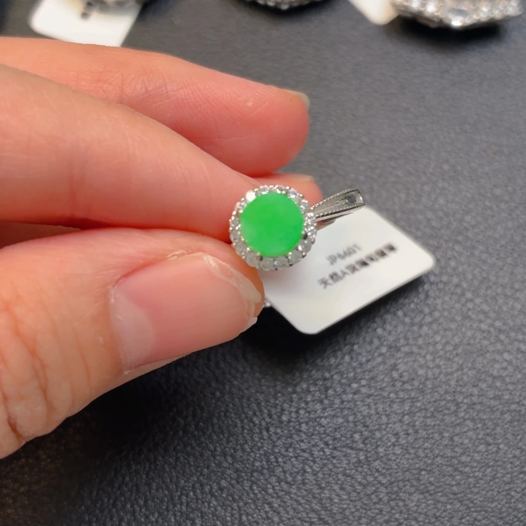 翡翠银S925镶嵌吊坠(不含链)戒指