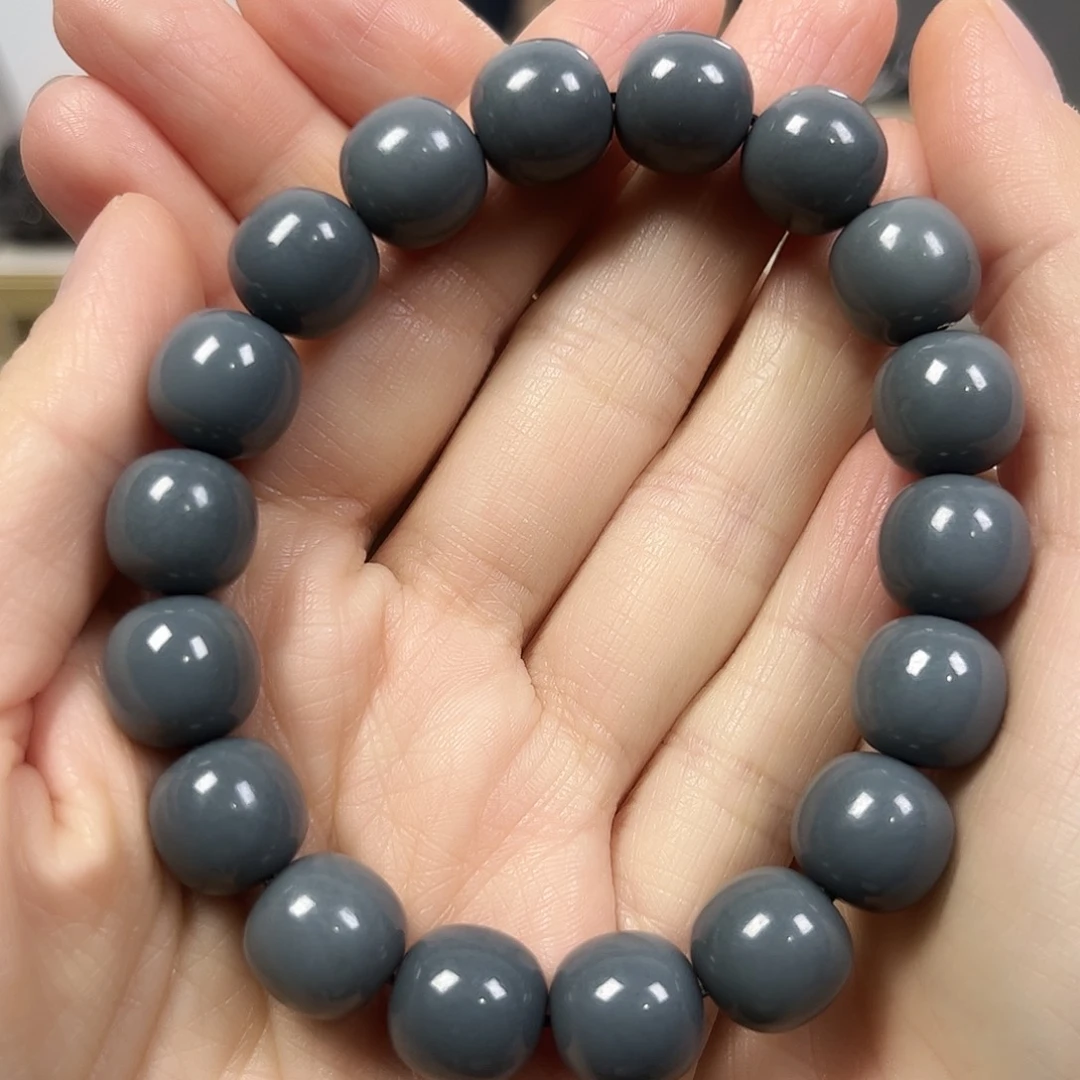 和田玉未镶嵌手串卡12老形珠