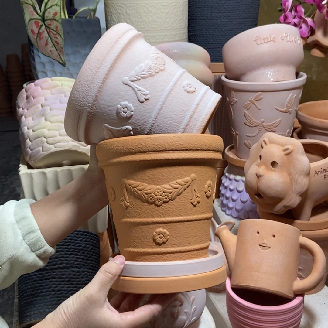 16×15麦穗花 雾化+红陶+托 2套