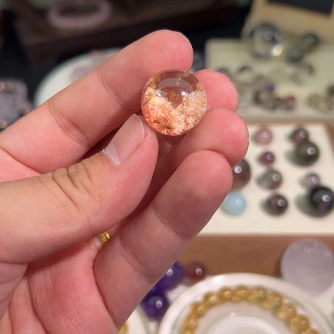 未镶嵌手链水晶18尺寸粉幽灵，猫牙