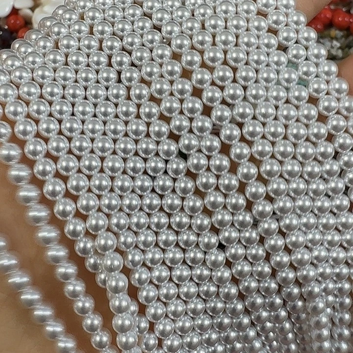 玛瑙/玉髓合金珠宝半成品2条4mm贝宝珠